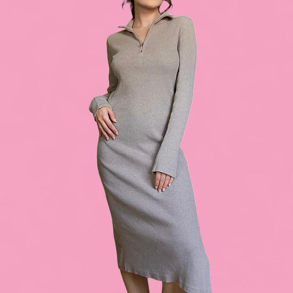 Rag & Bone Laila Zip Ribbed Maxi Dress ☕️